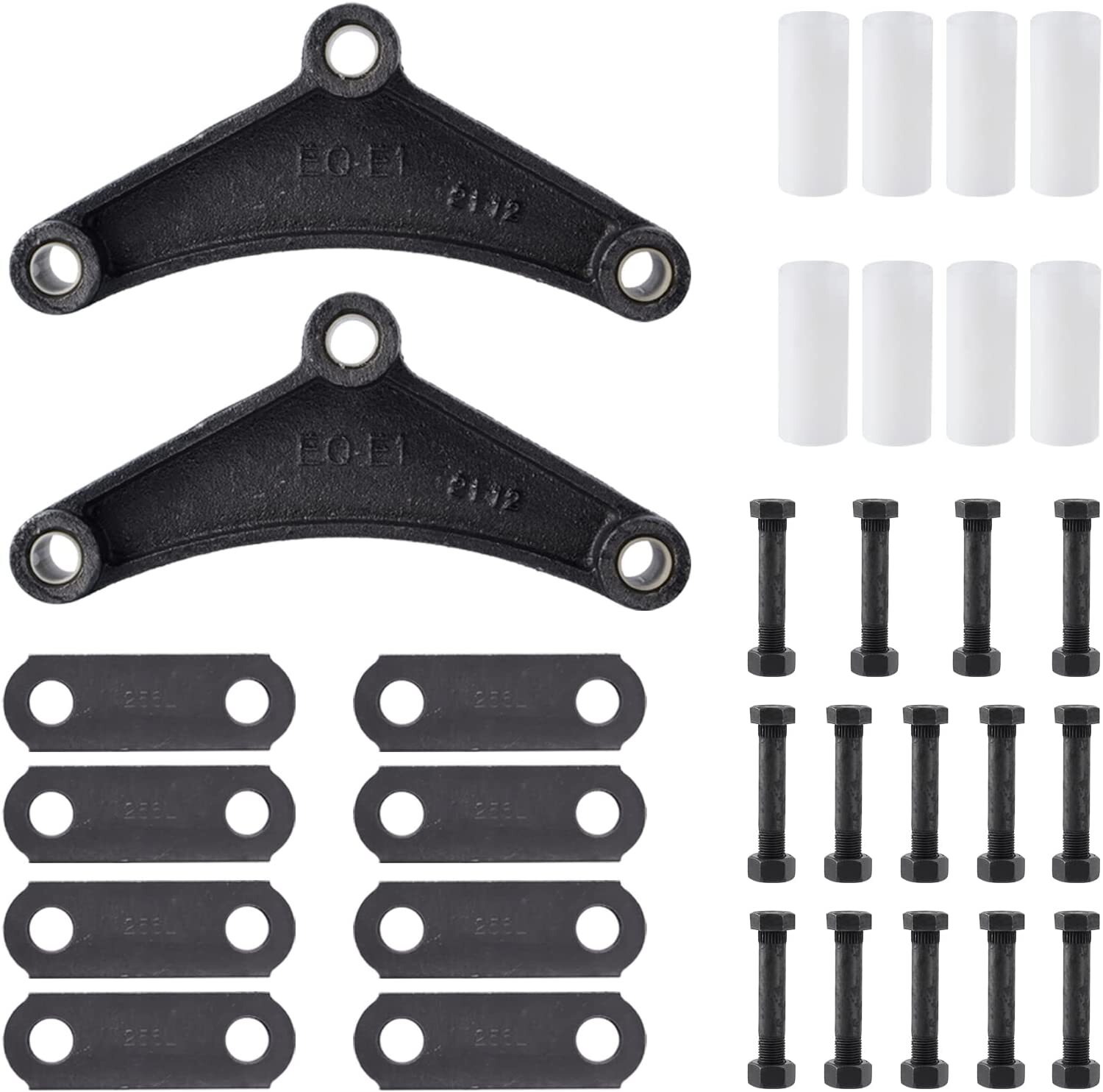Stainless & Galvanized Tandem Trailer Axle Shackle Kit For Double Eye Spring
