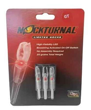 Rage Nockturnal GT High Visibility LED Lighted Arrow Nocks 3pk Red NT-102