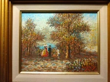 Alan Walters.  Impressionistic Vintage Oil Painting on canvas.