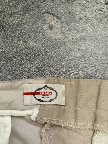 PRADA Milano Beige Cotton Chino Trousers Size 46 IT Women's Designer Pants - Afbeelding 4 van 21