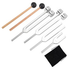 Tuning Fork Set 128Hz, 136.1Hz, 512Hz,4096Hz of Tuning Forks with Reflex2007