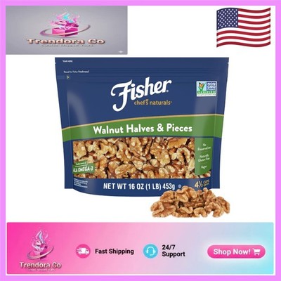 Nutritious 16 oz California Walnut Halves & Pieces - Perfect for Baking & Snacks