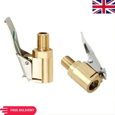 Neu Reifen Ventil Luftfutter Inflator Pumpe Anschluss Adapter Messing Clip auf Auto 8mm.