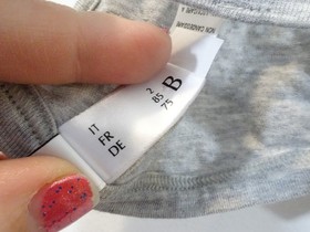 La Perla Heather Gray Cotton Knit Bra Size 34B Unpadded Wireless Unlined