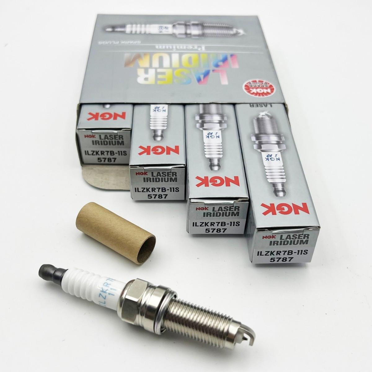 4X 5787 Laser Iridium Spark Plugs FOR NGK Acura Honda Civic TSX CR-V ILZKR7B11S