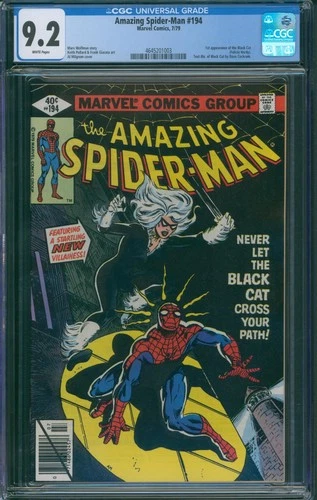 Amazing Spider-Man #194 CGC 9.2 Beautiful Looking Book 1st App of Black Cat 1979