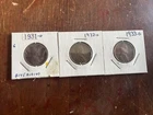 1931-D 1932-D 1933-D ** x3 Lincoln Wheat Penny Cents Coin Lot - F / VF!