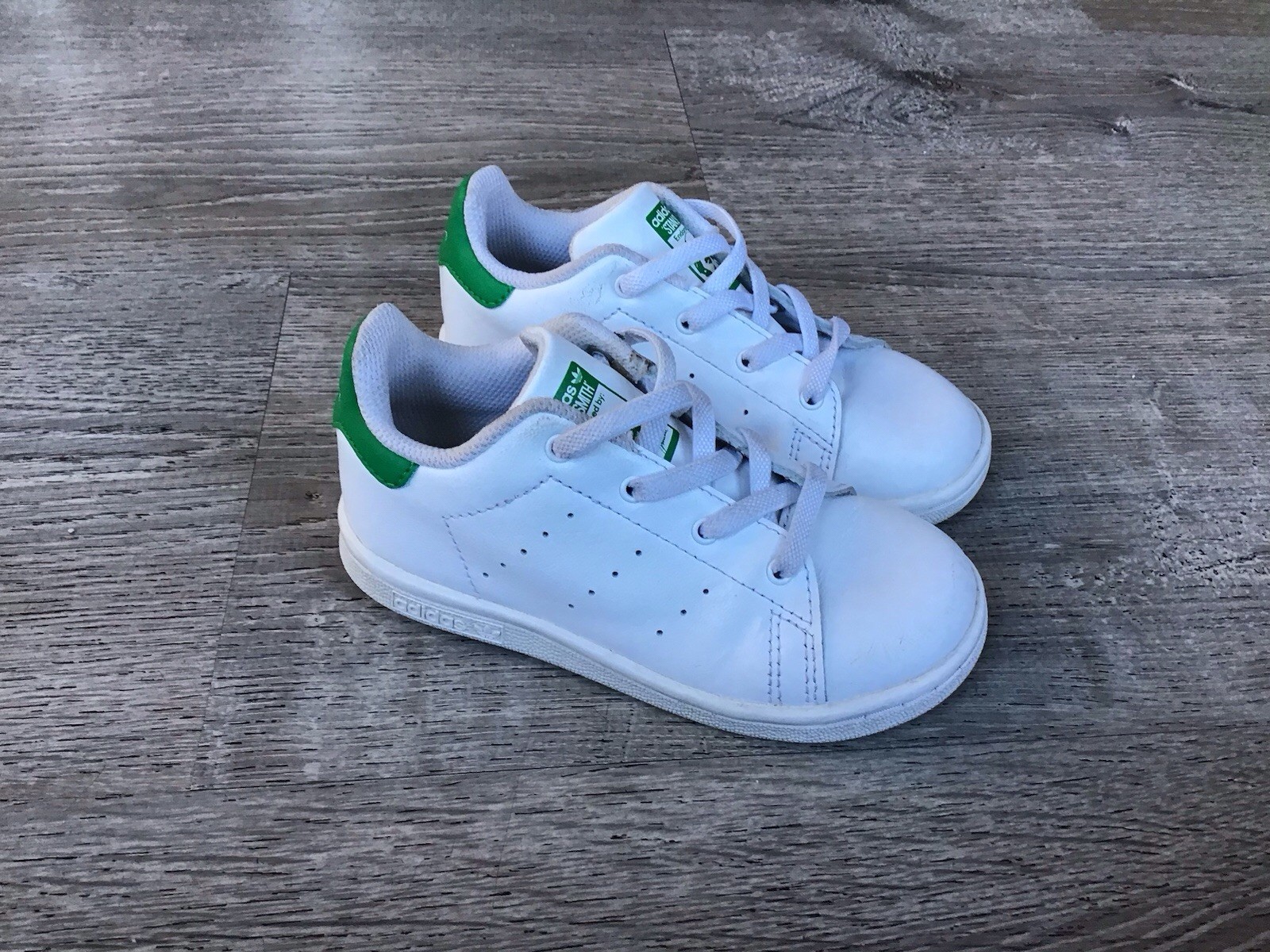 Adidas Stan Smith Toddler 9K White Lace Up Sneakers JP9723 Shoes
