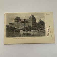 TORINO CASTELLO DEL VALENTINO EDIFICIO NEL 1653 ANTICA CARTOLINA CON TIMBRO