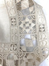 antique lace needle cluny pillow case linen s...