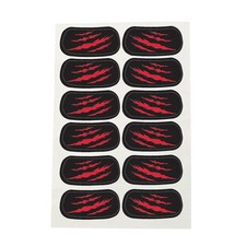 Spirit Eyeblack Temporary Tattoos, Red, Apparel Accessories, 12 Pieces
