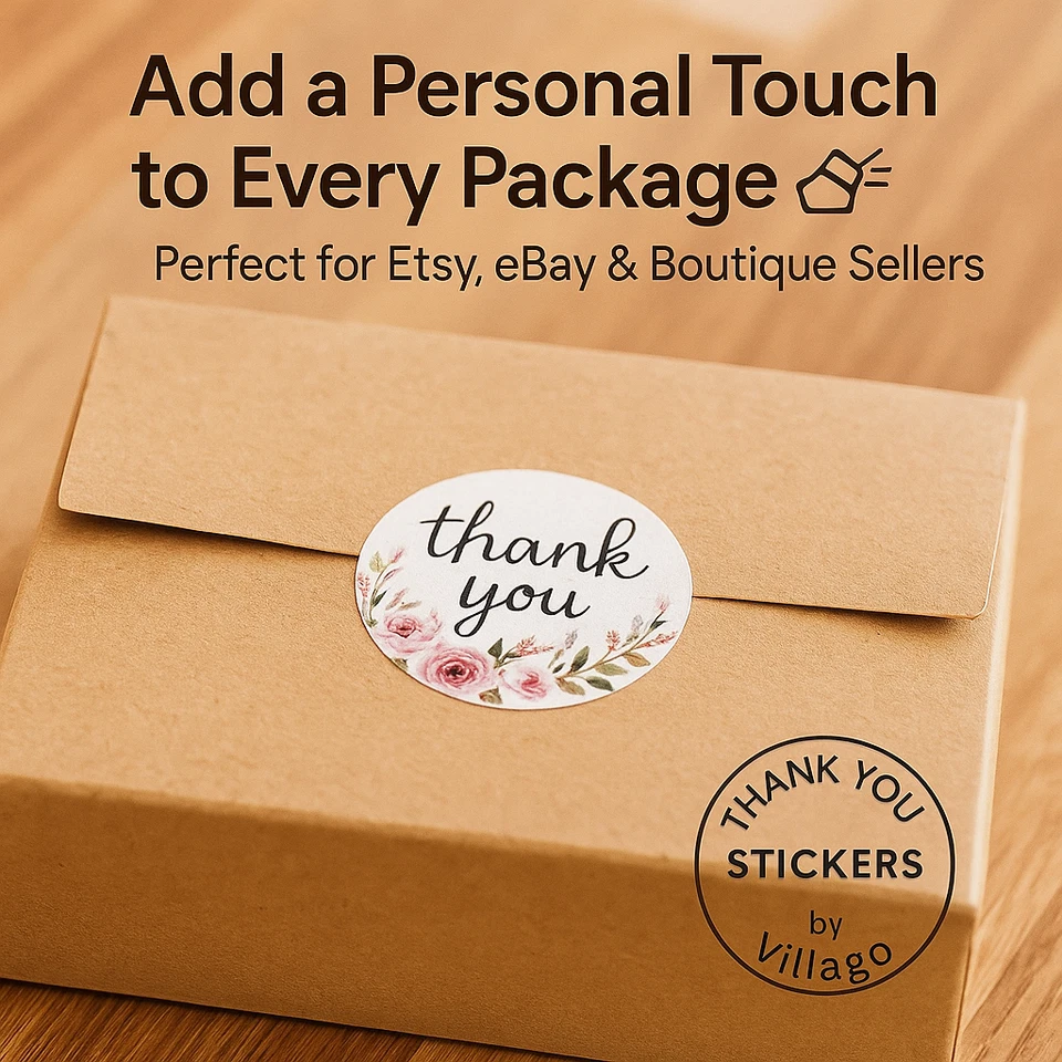 Pegatinas de agradecimiento a granel - 25 rollos 12.500 piezas, regalos de boda y sellos de sobre Foto 4 de 4