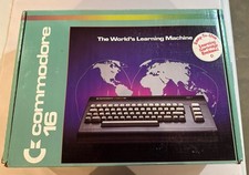 Computer Commodore 16 vintage + scatola inserti manuali ACCENDE NON TESTATO RARO così com'è