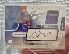​2003 Hot Prospects Chris Bosh Game Graphs JERSEY AUTO /400 RC PRISTINE  ON-CARD