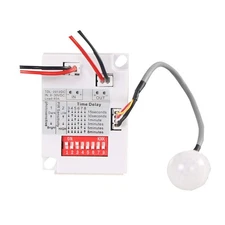 Hiletgo 12V 24V PIR Motion Sensor 7-10M Switch IR Infrared Human Body Induction