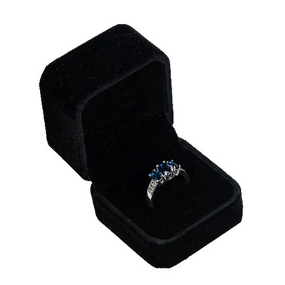 Fadcaer Samt Ring Box für Verlobung, Hochzeit, Schmuck - Geschenk schwarz 