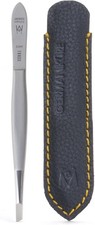 Professional Perforated Slanted Tweezers - FINOX Stainless Steel Sharp in Lea...