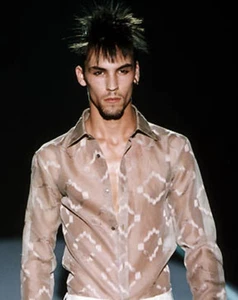 Chemise transparente homme Gucci Iconic Tom Ford Y2K Runway taille 38/15 excellent état