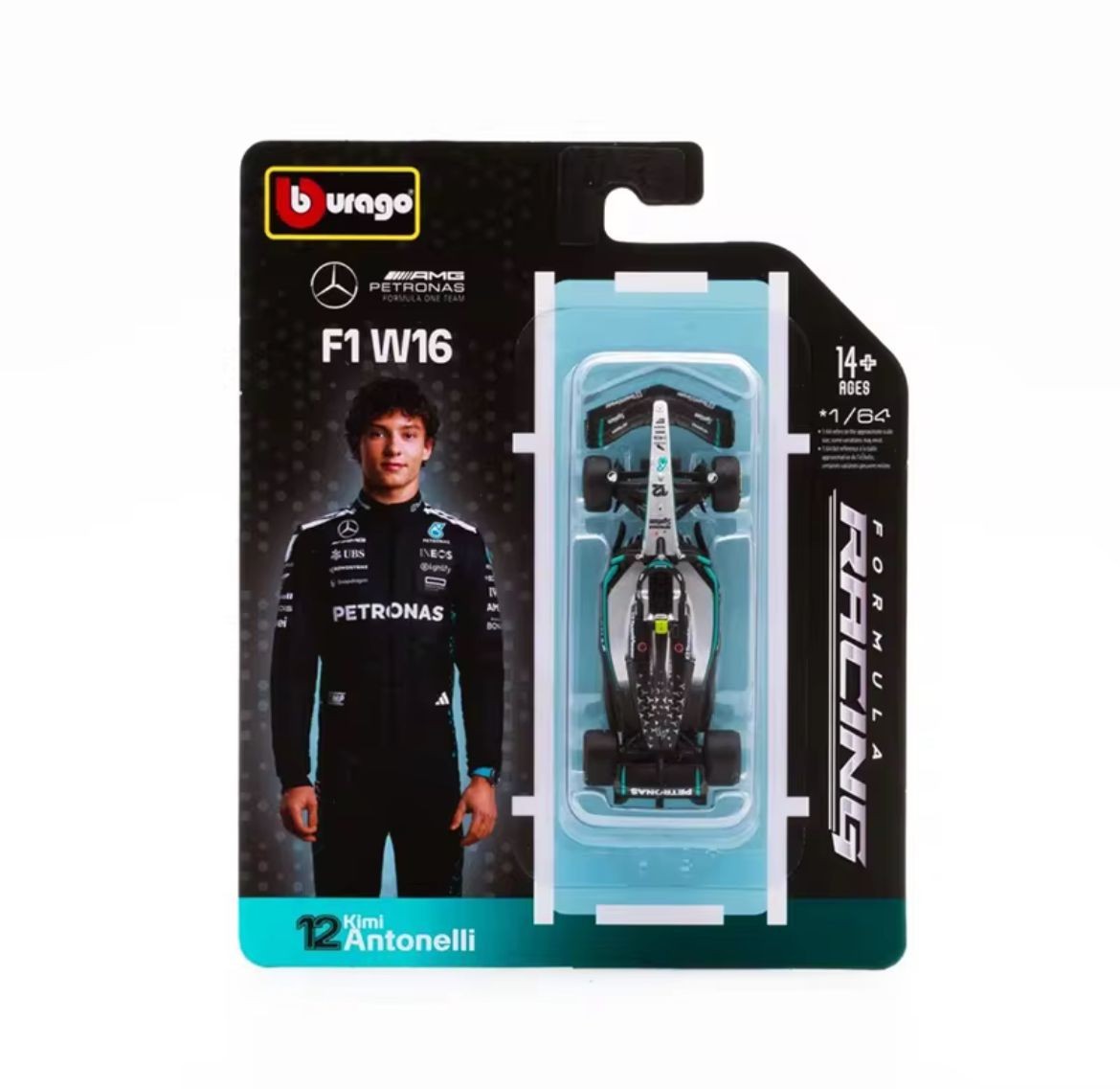 2025 Bburago 1:64 Mercedes-AMG W16 E Performance #12 Kimi