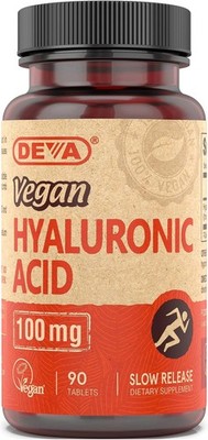 DEVA Nutrition Vegan Hyaluronic Acid 100 mg - Non-GMO & Non-Hemolytic - 90 Table
