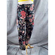 2904-Express Black Floral High-Rise Leggings