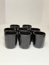 Stone by Mercer Project Modern Stoneware Set of 8 Cups Black