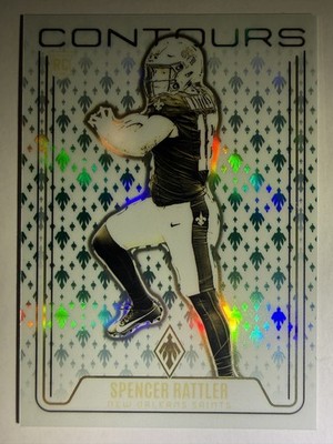 2024 Panini Phoenix - Contours Spencer Rattler #CON-SRR Green /25 (RC) Saints!