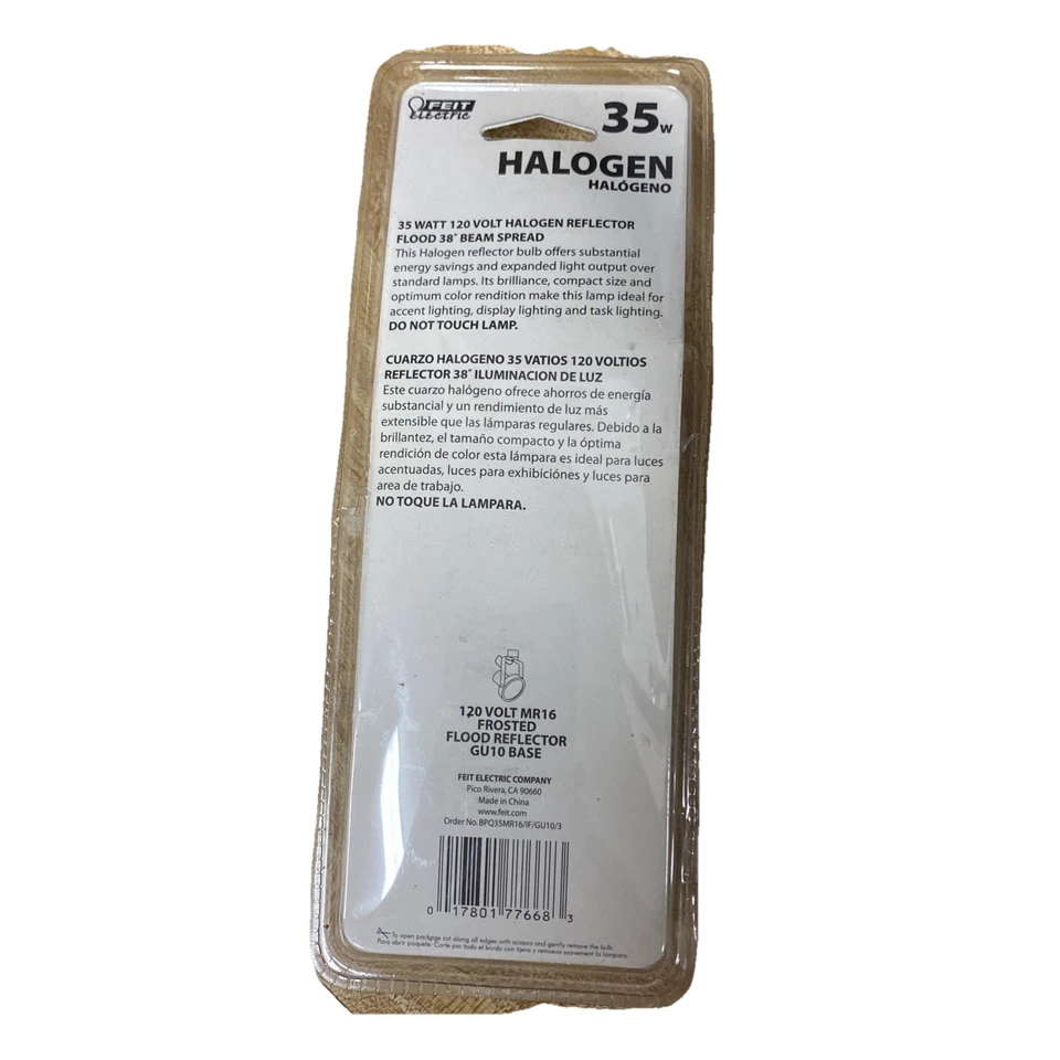 Feit Electric Frosted Reflector 35 Watt GU10 Pin Light Bulbs 2 Pack Read - Image 2 of 3