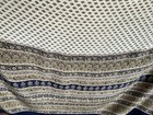 New 100% Silk Heavy Crepe Saree RITU KUMAR Style Ivory & Navy Blu Floral Paisley — photo 10
