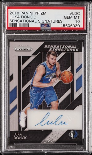 2018 PANINI PRIZM SENSATIONAL SIGNATURES #SSLDC LUKA DONCIC ROOKIE PSA 10 AUTO