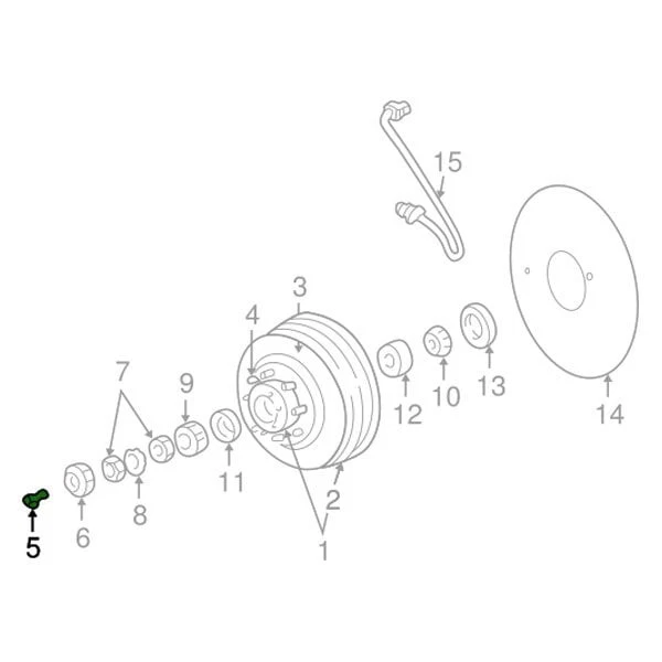 For Dodge Ram 3500 97-02 Mopar Driver or Passenger Side Wheel Bearing Nut Lock - Image 4 of 4