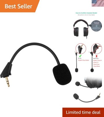 Omnidirectional Gaming Microphone for HyperX Cloud Alpha - Noise-Canceling Boom
