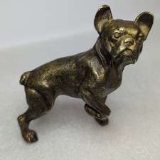 Rare Antique Bronze French Bulldog Hood Ornament / Radiator Mascot – Early 1900s