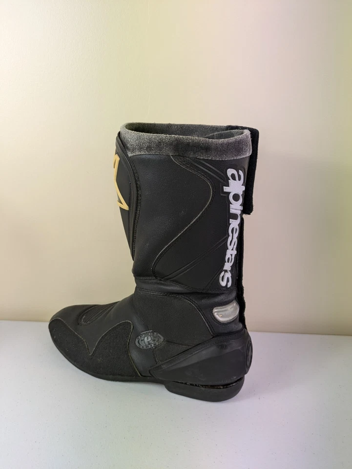 Botas de carreras de motocicletas Alpinestars para hombre talla 9 cremallera lateral moto de cross *LEER Foto 2 de 4