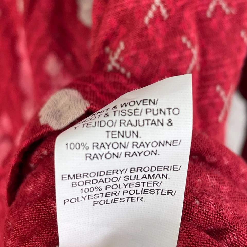 Camisa Blusa Campesina Boho Bordada Lucky Brand Para Mujer Plus XXLE Manga 3/4 Foto 4 de 4