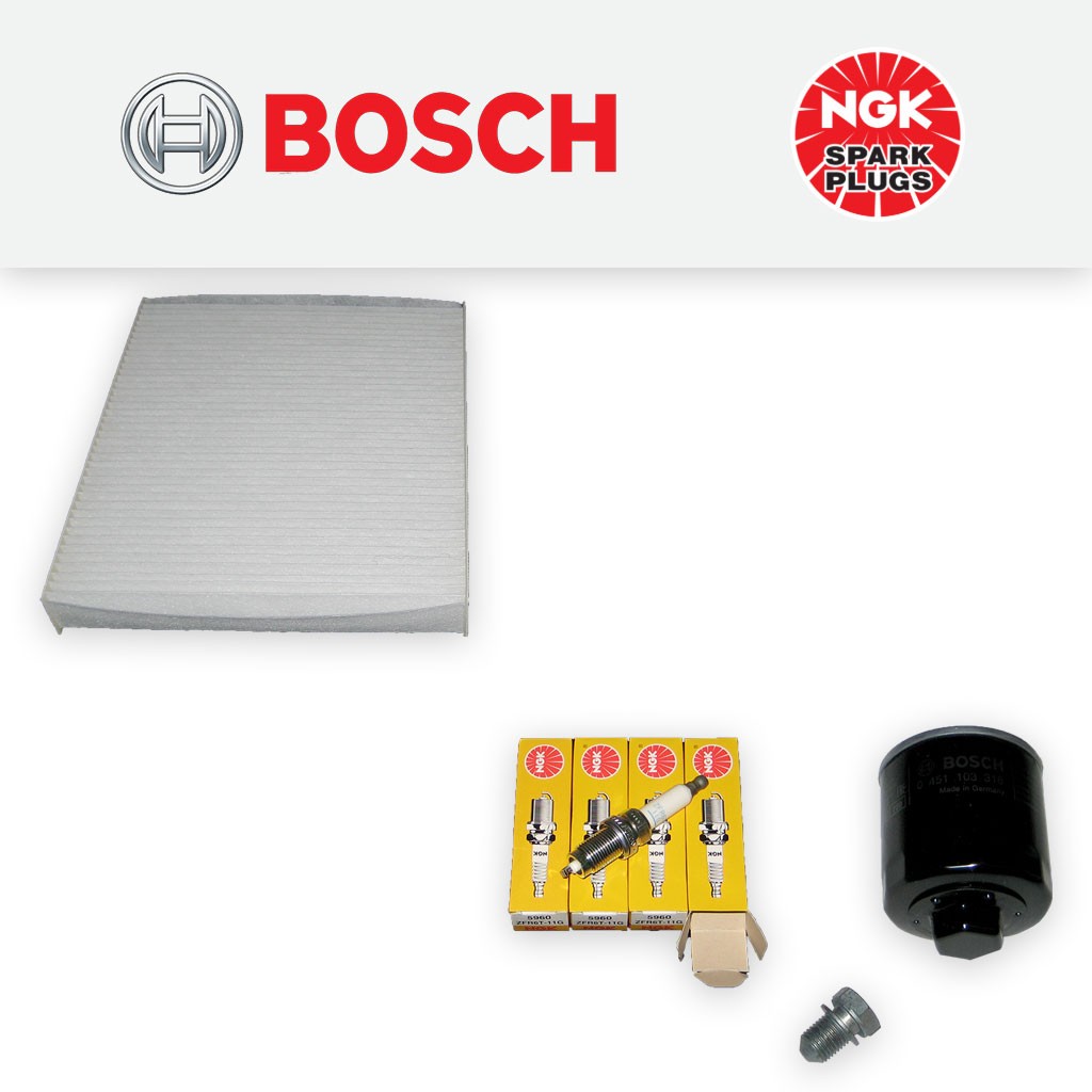 SERVICE KIT for SEAT CORDOBA (6L) 1.4 16V BXW OIL CABIN FILTER PLUGS (2006-2009)
