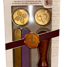 Crafter's Companion Wax Seal Kit Vintage Diary WAXKIT crown cross White Gold
