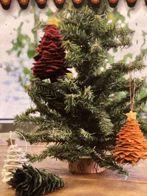 PATTERN Wool Felt Stacked Tree Christmas Tree Ornament NEW Primitive Gatherings