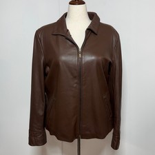 Wilsons Leather Jacket Womens XXL Brown Leath...