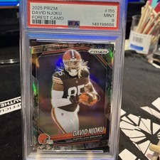 2025 David Njoku Forest Camo /15 Psa 9