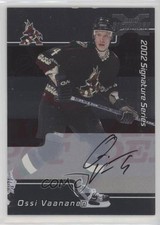 2002-03 ITG Be A Player Signature Series 2001-02 Buybacks Ossi Vaananen Auto b8c