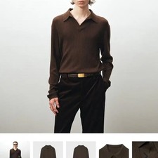 Noir Layered Knit Sweater - Size 48, New Brown Color