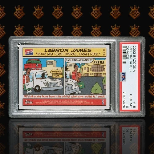 2003 Topps Bazooka Comics LeBron James Rookie PSA 10 Iconic Nostalgic Card