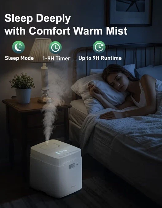 Mifasol Stainless Steel Humidifier, 3.3L/0.87Gal Steam Humidifier Large Room up - Image 2 of 4