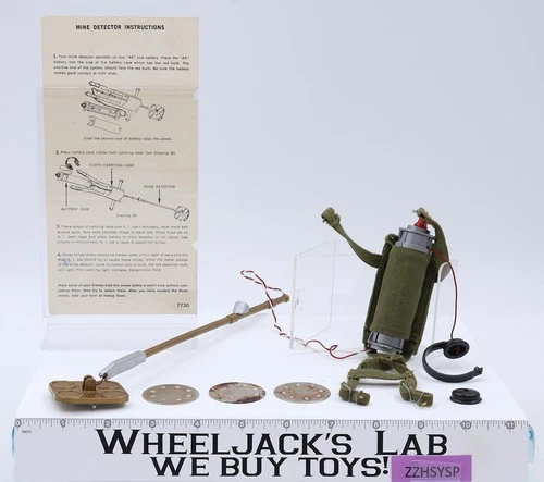 Demolition Mine Detector Marine Complete GI Joe Hasbro 1966 12" Accessories