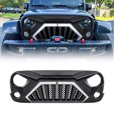 Black Front Bumper Grille Wdrl Turn Signal Light For 2007-2018 Jeep Wrangler Jk Black Front Bumper Grille Wdrl Turn Signal Light For 2007-2018 Jeep Wrangler Jk