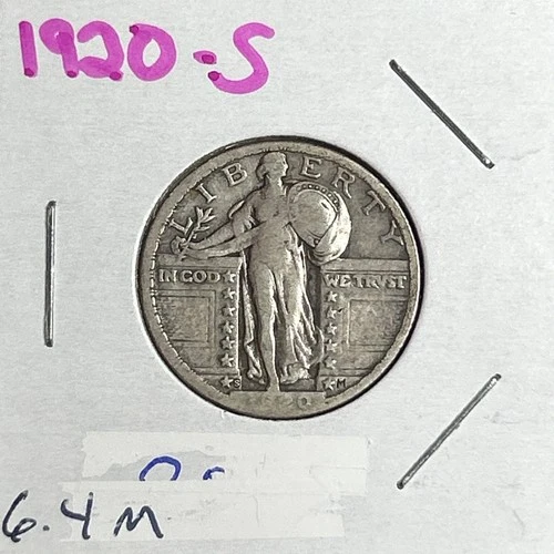 1920-S Standing Liberty Silver Quarter