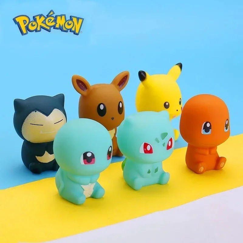 6pcs Pikachu Bath Toys Pokemon Water Shower Spray Kids Baby 