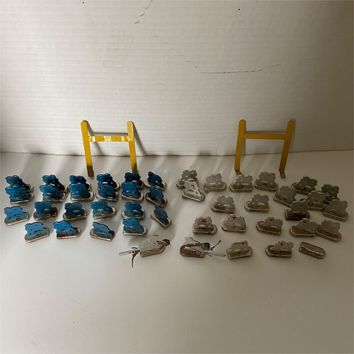 47 Tru-Action Electric Football Game #500 Parts Metal Players Goal Posts 1950s