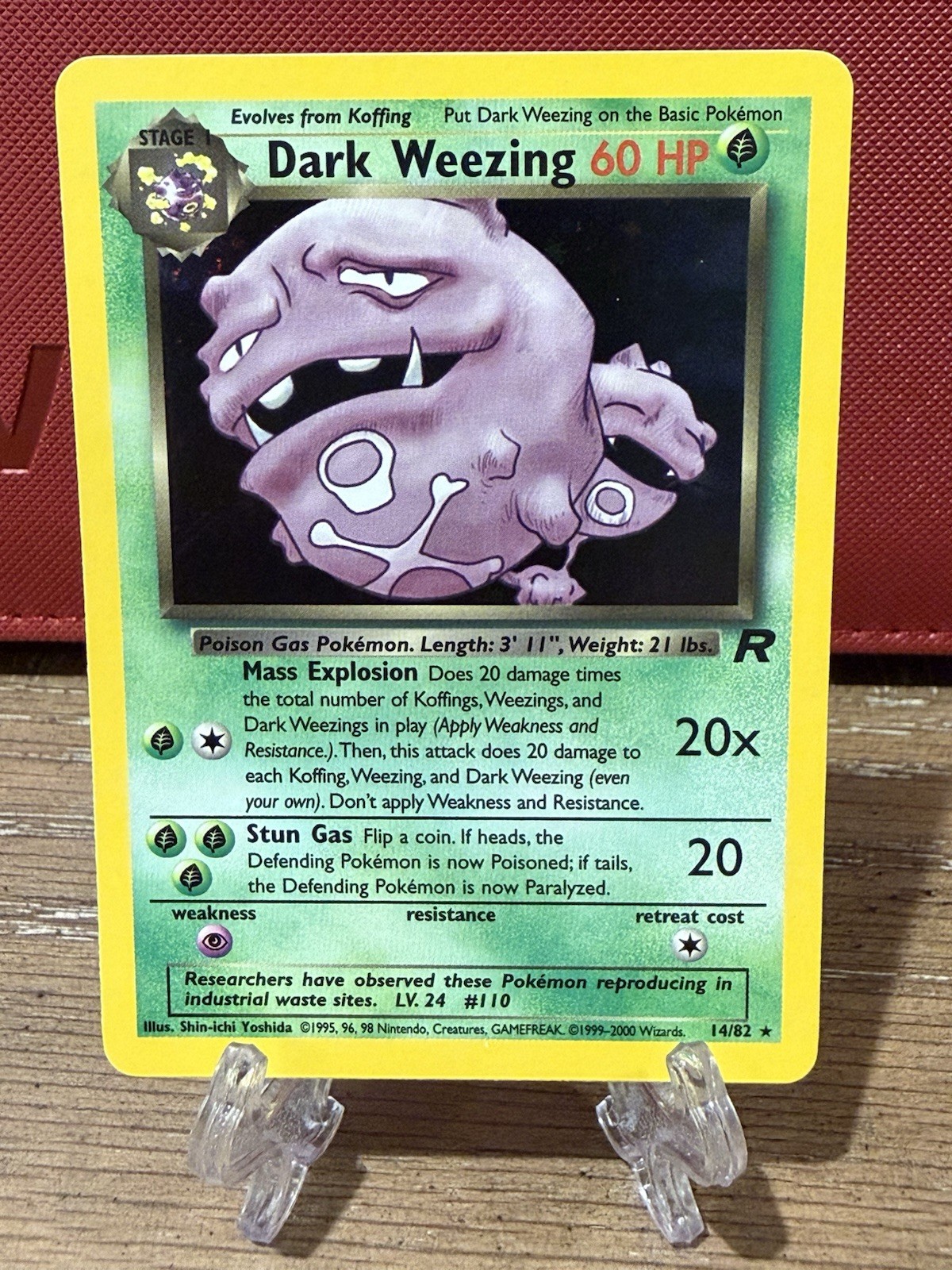 Pokemon TCG Dark Weezing Team Rocket Holo Rare Unlimited 14/82 Near Mint